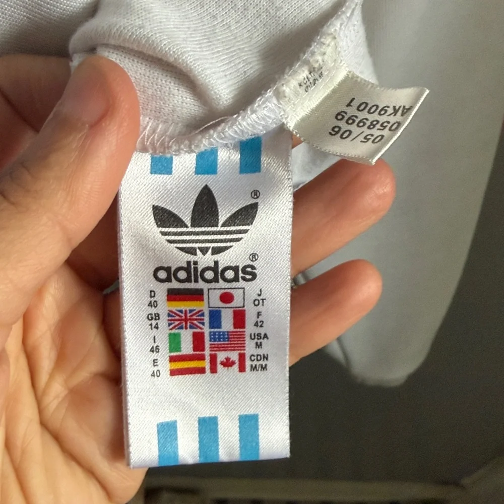 Vintage Adidas I love Moscow White full zip Track jacket soccer Jersey Size M - Picture 9 of 10